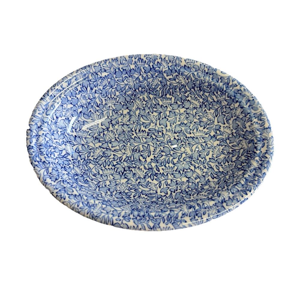 Vintage Mason’s Ironstone Soap Dish – Blue & White Floral Forget Me Not Blue